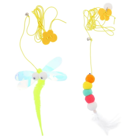 LEORX Pet Hanging Toys for Cat Swing Indoor Kitten Catcher Assorted Color Polyester 2Pcs