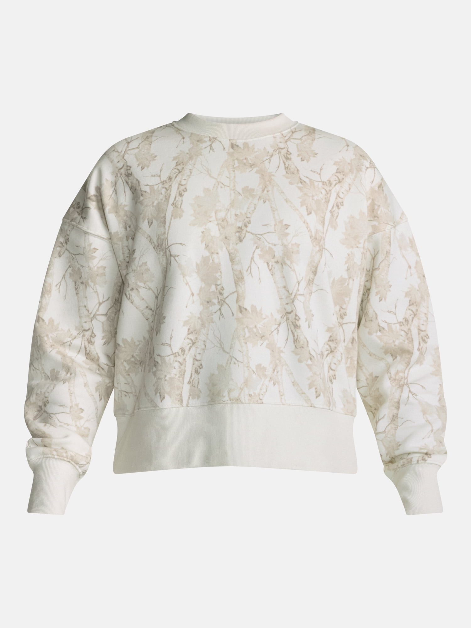 No Boundaries Boxy Fleece Sweatshirt, Midweight, Women's XXS-XXL
