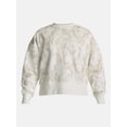 thumbnail image 5 of No Boundaries Women's Boxy Fleece Sweatshirt, Midweight, Sizes XXS-4X, 5 of 5