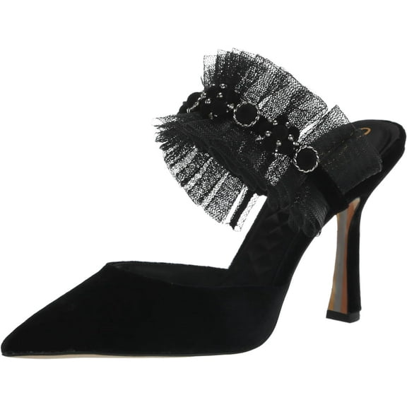 Sam Edelman Women's Hughes Mule Pump Black Velvet 7M