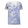 thumbnail image 4 of Top de Verano Mujeres Cuello en V Casual Top de Manga Corta, Ligera Primavera Y Blusa de Verano para las Mujeres, 4 of 5