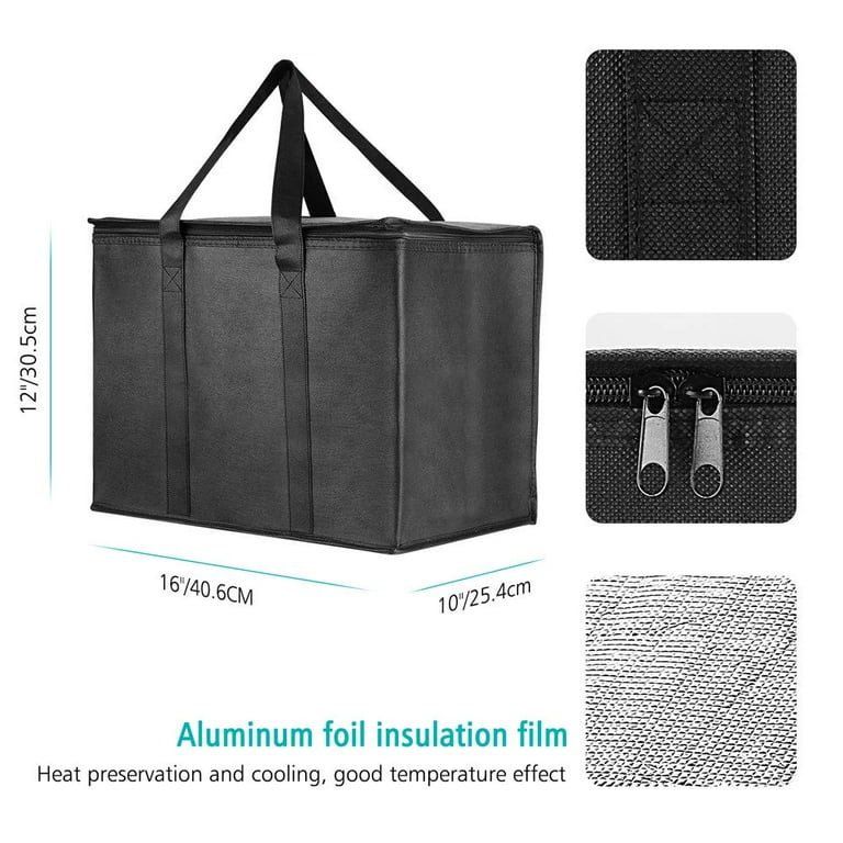 8 Pack Large Insulated Reusable Grocery Bags Thermal Insulation Sturdy Zipper Foldable Walmart
