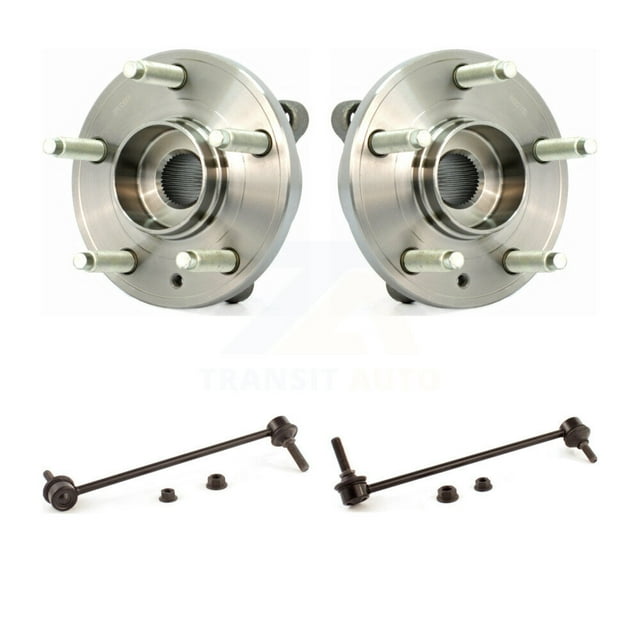 Transit Auto Front Hub Bearing Assembly and Link Kit for Car 2009 Ford Flex Lincoln MKS - Left Right Side (Driver Passenger) K7T-100775