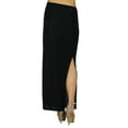 thumbnail image 5 of Bimba Women Long Pencil Skirt With Slit Black Bodycon Maxi Skirt Bottoms, 5 of 6