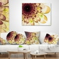 thumbnail image 3 of Designart Brown Yellow Typical Flower Fractal - Floral Throw Pillow - 16x16, 3 of 4