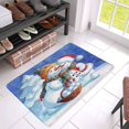 thumbnail image 3 of MKHERT Snowmen Couple with Snow Forest Christmas Theme Doormat Rug Home Decor Floor Mat Bath Mat 30x18 inch, 3 of 3