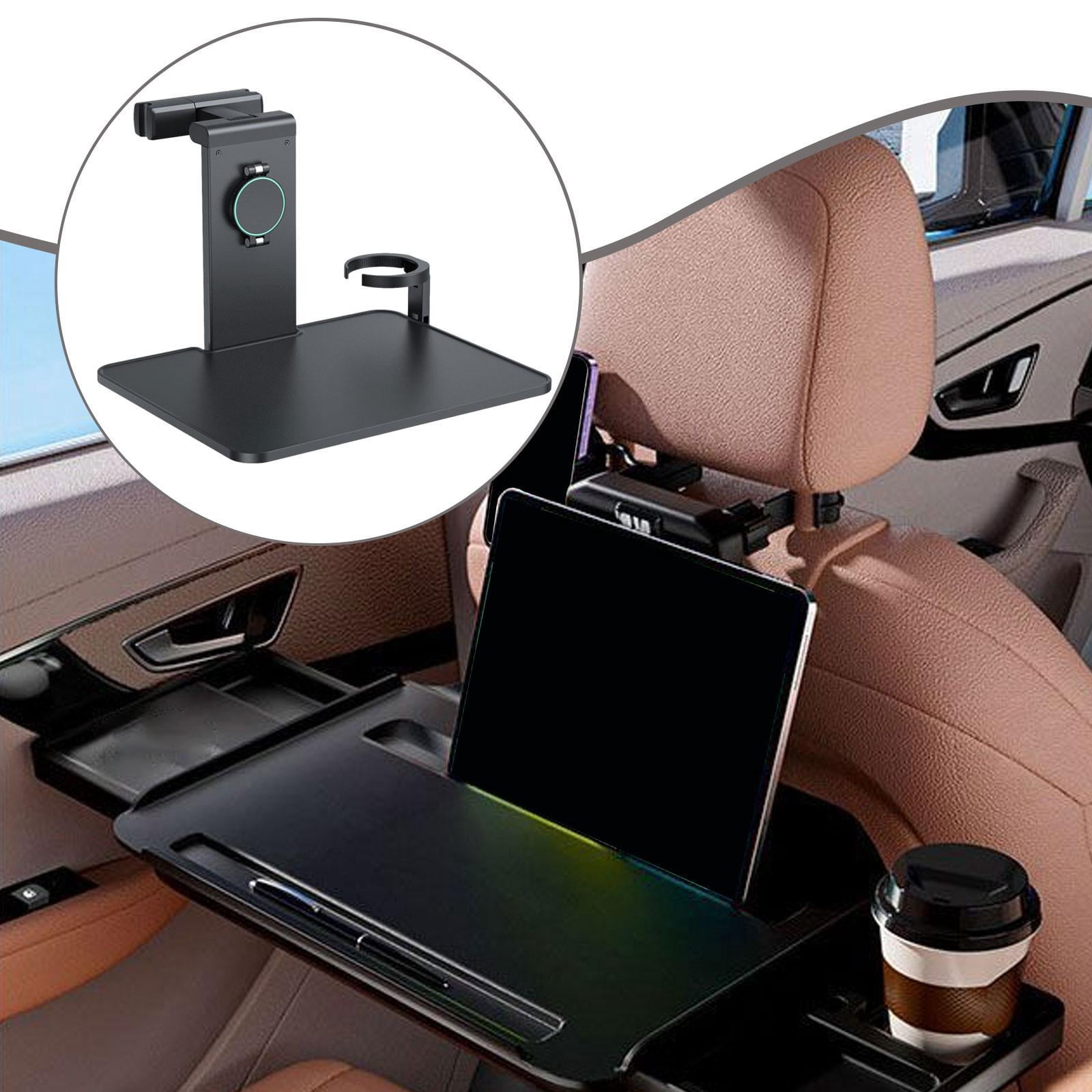 Car Back Seat Tray Table Auto Backseat Food Trays Desk with Cup Holder Sturdy Aluminum Alloy for Drivers and Passengers