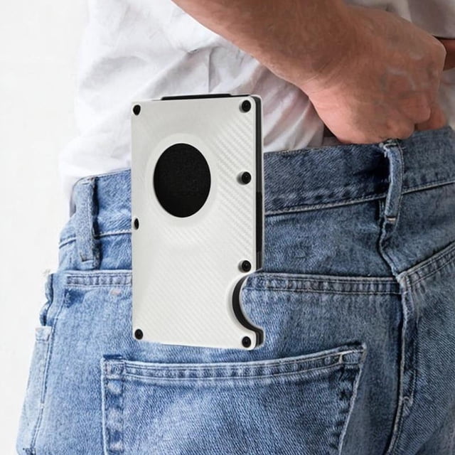 Cartera de bloqueo reutilizable para hombres Yinane, gris, aleación de aluminio