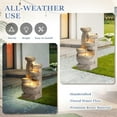 thumbnail image 4 of Haverchair Outdoor 5-Tiers Cascading Rock Water Fountain, Waterfall Fountain with 5 LED Lights, Beige Bowl Feature Fountains and Waterfalls for Garden or Patio, Yard, and Deck Decor, 4 of 9