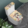 thumbnail image 2 of HELLHERO Toilet Seat Lid Cover Set 2 Piece Set Washable and Reusable Adjustable Toilet Lid Seat Cover Set Soft, West Highland Terriers Daisies, 2 of 7