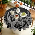 thumbnail image 4 of Round Tablecloth 60 Inch Waterproof Design Polyester flower Stain Wrinkle Free Table Cover, 4 of 5