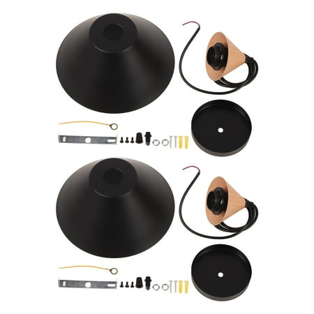

2 Set Industrial Retro Pendant Light Fixture Metal Hanging Farmhouse Pendant Light Fixture for Kitchen Living Room Bedroom Cafeteria 85‑265V