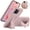 Pink, variant on LAUDTEC Silicone iPhone 13 Pro Max Case with Stand,Horizontal and Vertical Stand Hand Strap Kickstand Case(Black)