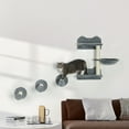 thumbnail image 2 of PawHut 4Pcs Cat Wall Shelf with Scratching Posts, Hammock, Platforms, Steps, 2 of 10