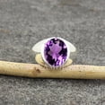 thumbnail image 3 of Amethyst Signet Ring, Mens Signet Amethyst Ring, Sterling Silver Ring, Anniversary Rings for Men, Wedding Men's Ring, 3 of 3