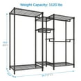 thumbnail image 4 of VIPEK Classic V6 Plus Wire Garment Rack Heavy Duty Clothing Rack for Hanging Clothes Freestanding Closet Wardrobe Rack Portable Clothes Rack, 84.7" L x 15.8" W x 76.4" H, Max Load 1120lbs, Black, 4 of 10