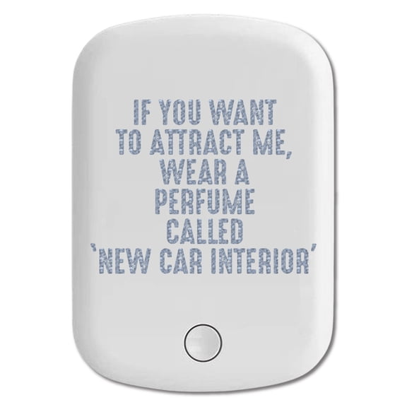 DistinctInk Magnetic Battery Pack, 5000 mAh Wireless Portable Charger with USB-C Cable, Compatible with MagSafe iPhone 14 / 13 / 12 Series - Wear Perfume Called "New Car Interior"