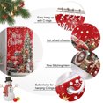 thumbnail image 2 of Small Stall Shower Curtain 36x78 Inch Narrow Half Size Red Truck Christmas Bath Curtains Bathroom Decor, Xmas Tree Snowman Snowflake Waterproof Fabric Shower Curtain Set with Hooks 36 Inch, 2 of 8