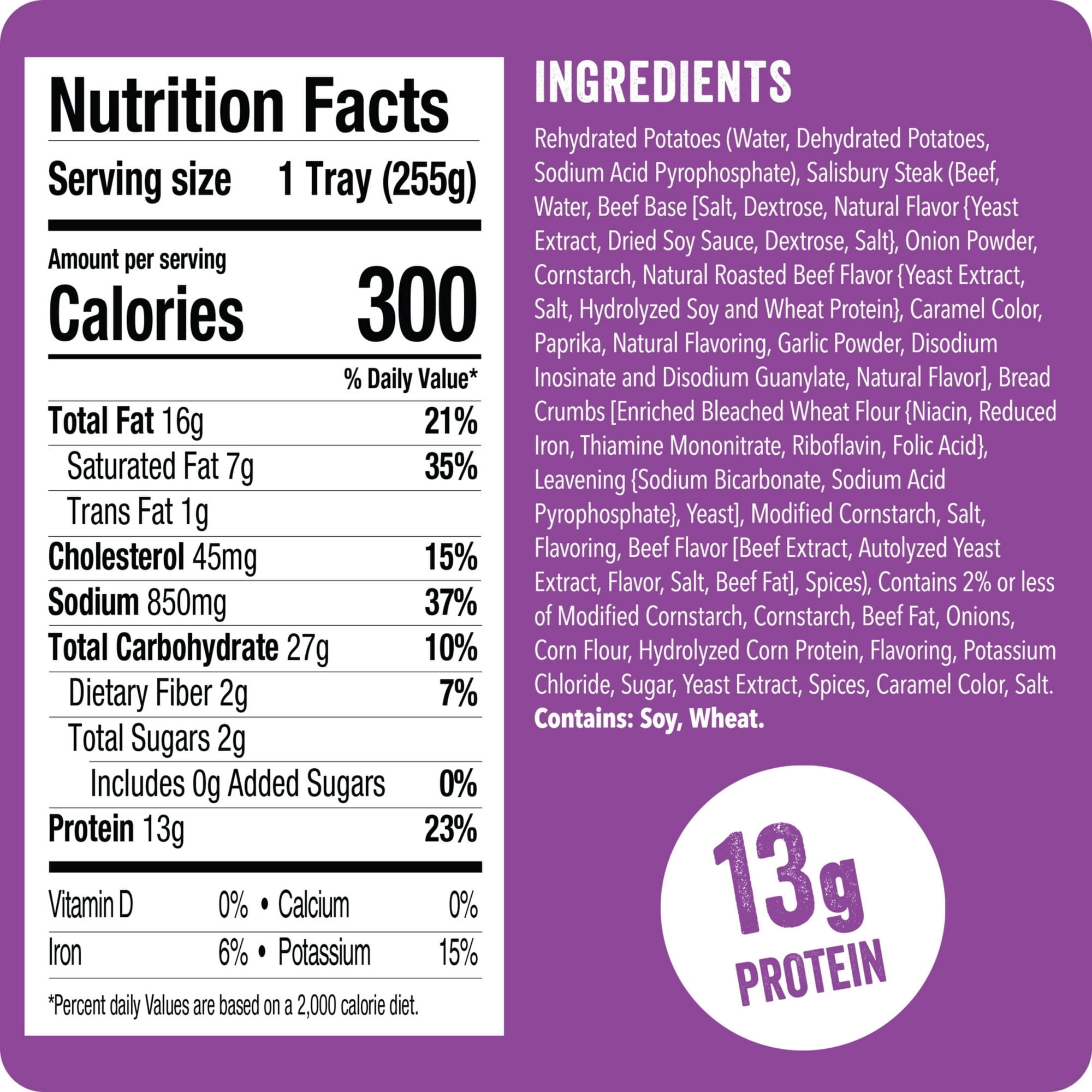 HORMEL COMPLEATS Salisbury Steak with Sliced Potatoes 13 grams Protein 9 oz Plastic Microwaveable Tray (Pack of 5)