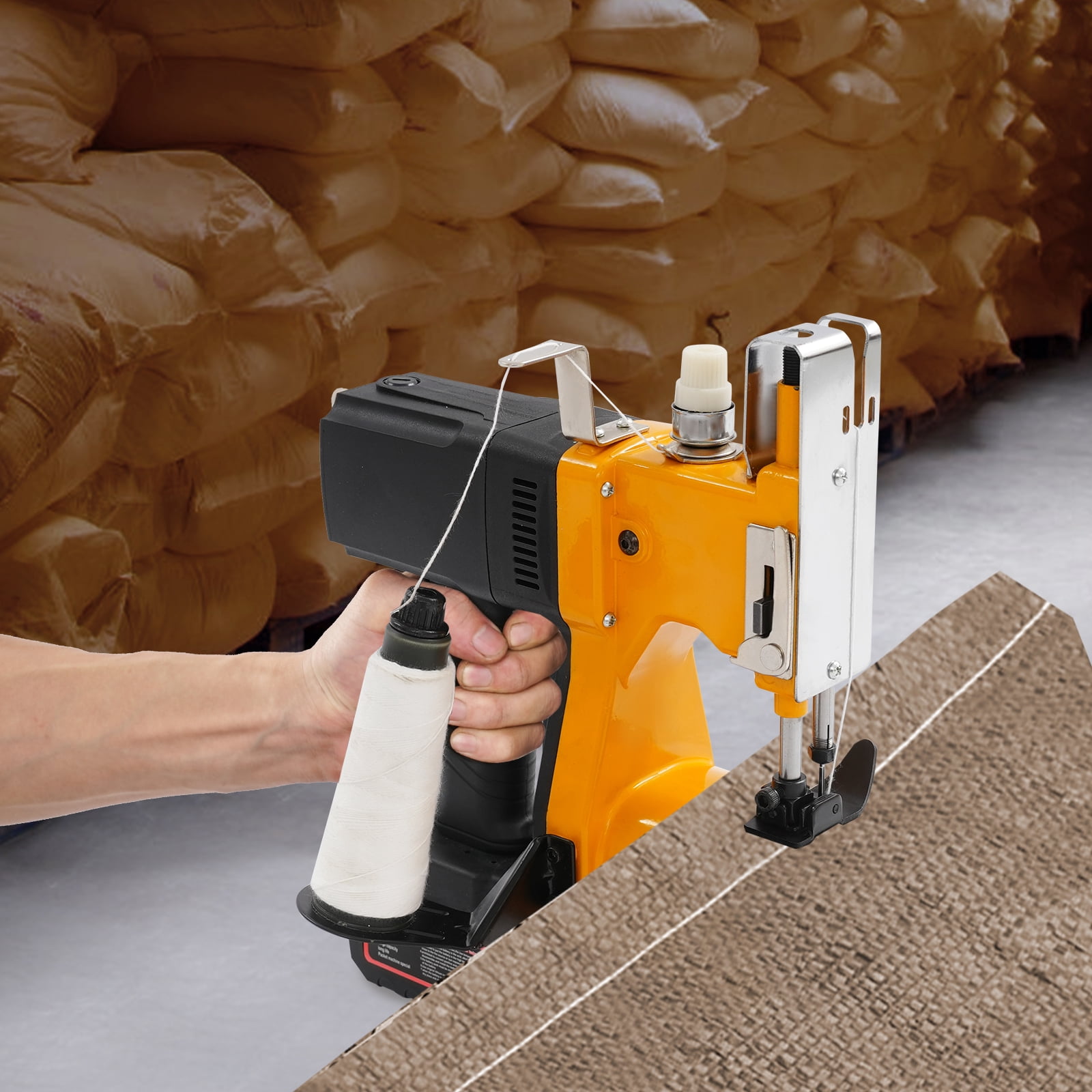 LiHUiee Bag Closer Cordless Bag Sewing Machine Handheld Industrial Bag Stitching Machine for Grain Industry