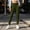 Army Green, variant on BVnarty Women High‑Waist Stretchy Jogger Pants With Side Patch Pockets, Cuffed Ankle Sport Trousers For Yoga, Walking And Outdoor Workout Navy M