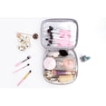 thumbnail image 4 of Transparent PVC Makeup Bag Portable Waterproof Toilet Bag Cosmetic Bag with Large Capacity Zipper[HK] Single Layer Silver, 4 of 4