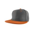 thumbnail image 1 of Top Headwear Flat Bill Adjustable Snapback Cap - Grey/Orange, 1 of 2