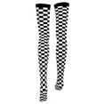 thumbnail image 2 of Brybelly Checkered Thigh High Costume Tights, 2 of 5