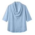 thumbnail image 4 of Warop Womens 3/4 Sleeve Tops Fall Cowl Neck Shirts Solid Office Business Dressy Casual Outfits, 4 of 6