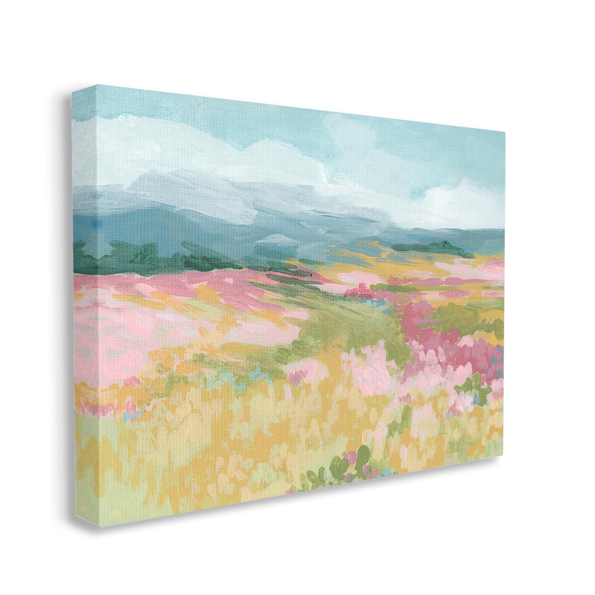 Stupell Industries Abstract Meadow Flowers Landscape Painting Gallery Wrapped Canvas Art Print Wall Art, 30 x 24