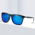 thumbnail image 3 of Gafas de sol polarizadas con espejo cuadrado para hombre, lentes azules clásicas para deportes al aire libre, conducción, verano, UV400, 2024, 3 of 4