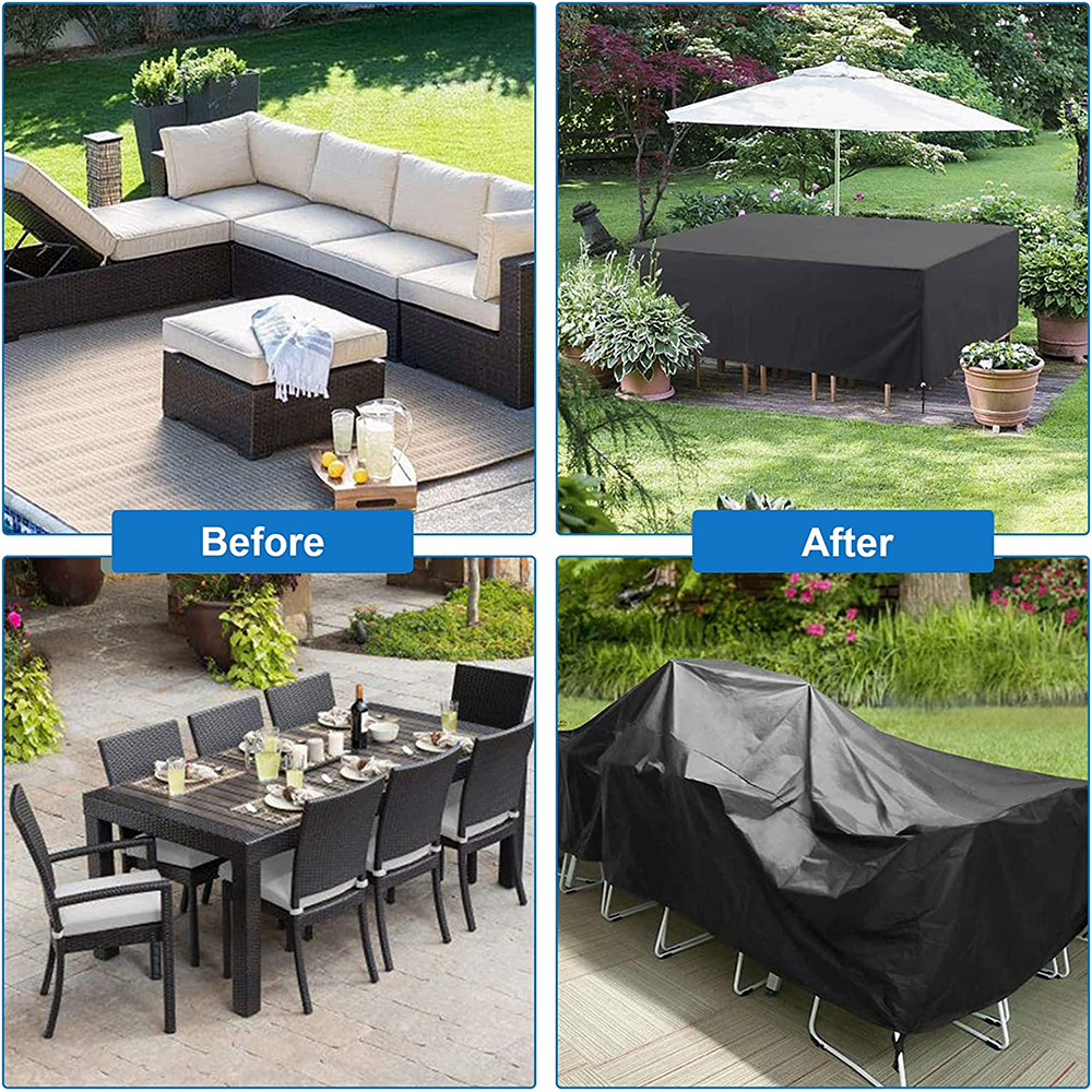 Outdoor Furniture Covers, Fangsheng Waterproof Patio Table and Chair Covers, 71” L x 47” W x 29” H