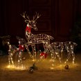 thumbnail image 3 of 3-Piece Light-Up LED Reindeer Christmas Decorations Set, Outdoor Holiday Yard Decor with Easy Assembly & Storage, Weatherproof for Indoor/Outdoor Use, 3 of 4