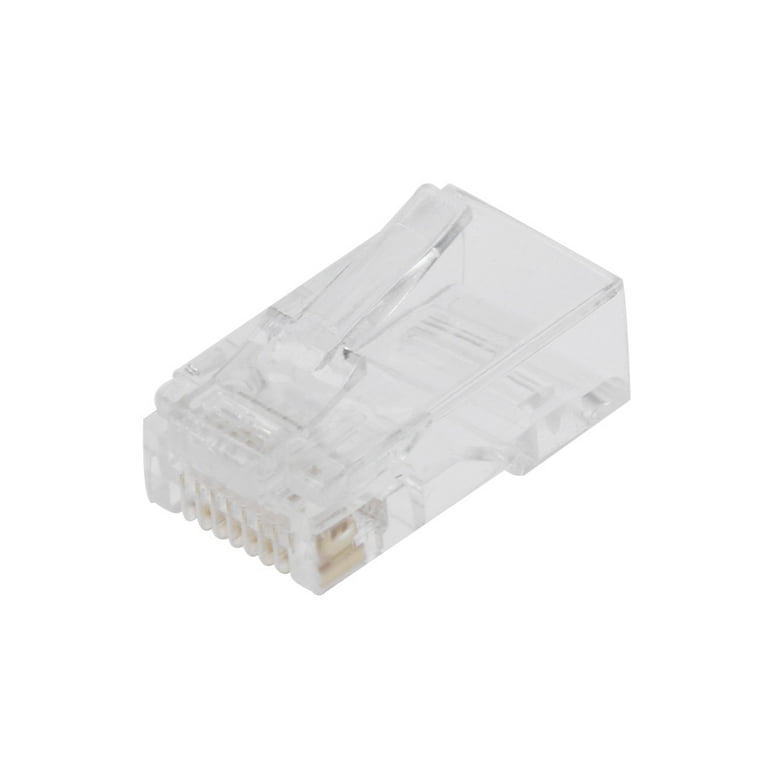 RJ45 UTP Cat5e 8 Way Plug Connector - Pack of 100 Connectors