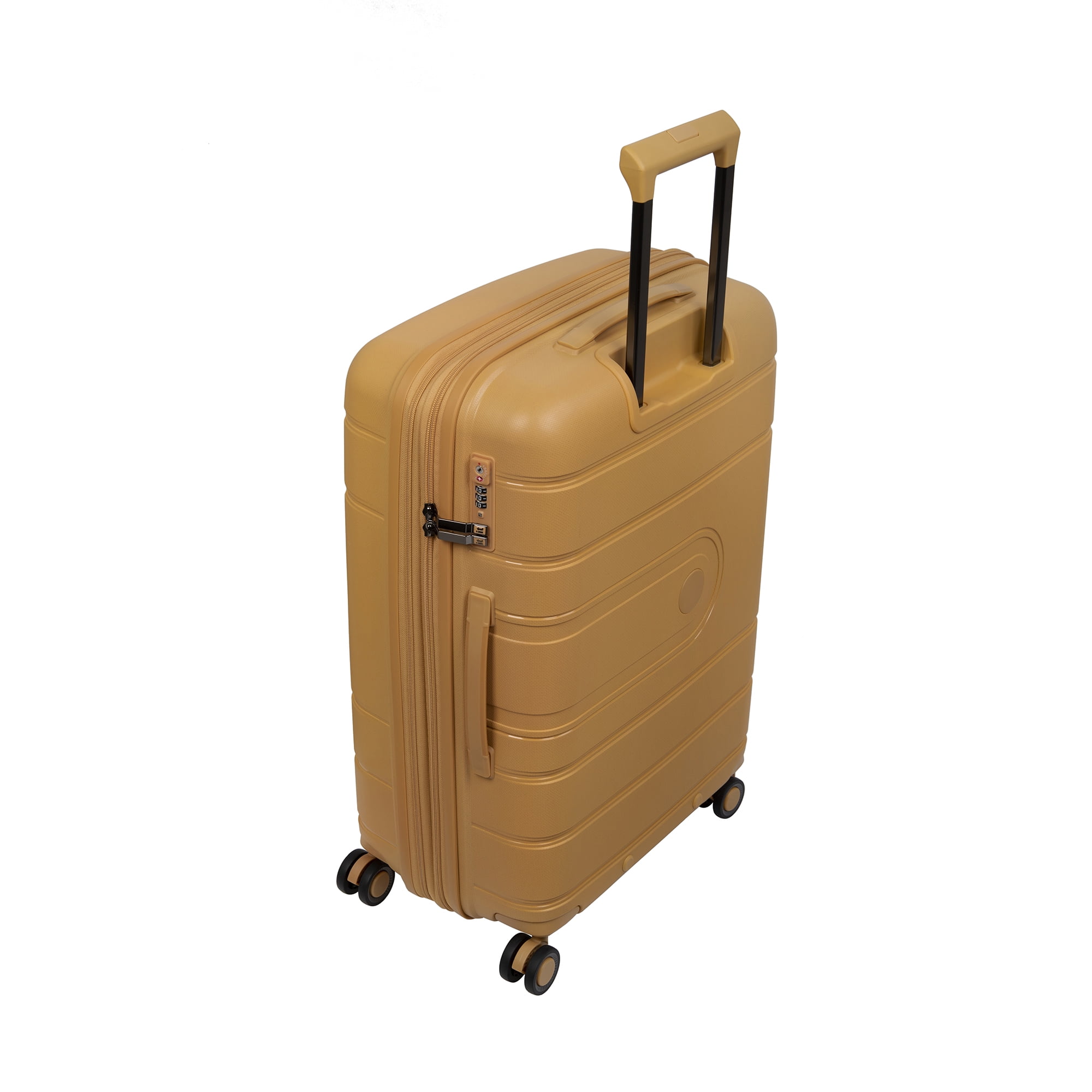 it luggage Eco-Tough 26" Hardside Checked 8 Wheel Expandable Spinner Luggage, Honey Gold