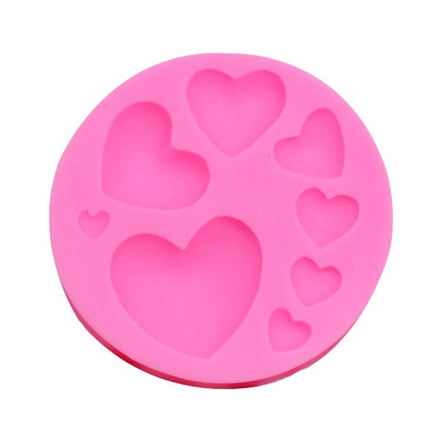 Yuarrent Molde de pastel TureClos, molde de Fondant de silicona con corazón, accesorio de molde para hornear Chocolate DIY para tienda de Herramientas y accesorios para hornear