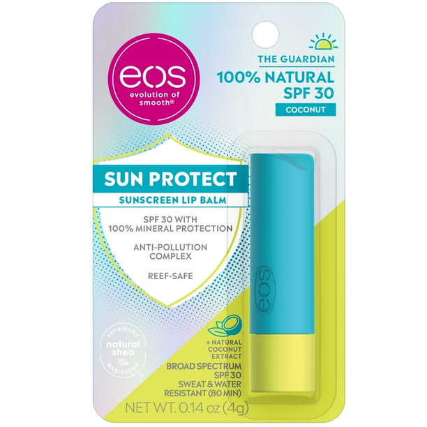 eos The Guardian 100 Natural SPF 30 Lip Balm Coconut 0.14 oz