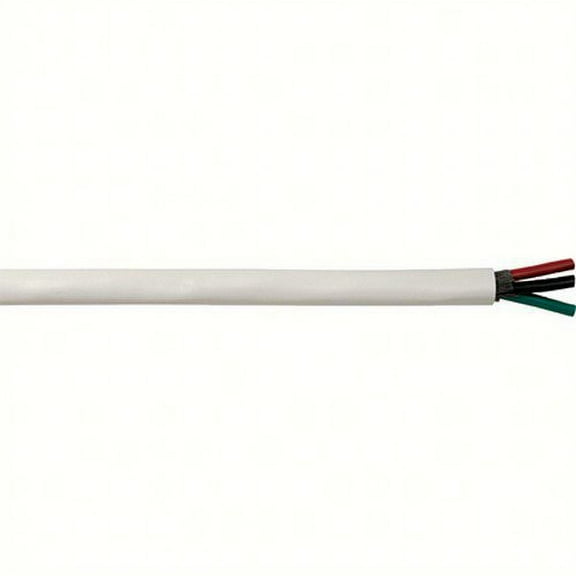 Cobra Wire & Cable  B6W10T32100FT; Multi-Conductor Tinned Copper Cable, 10/3Tc White (Rbg) Round Ul Boat 1