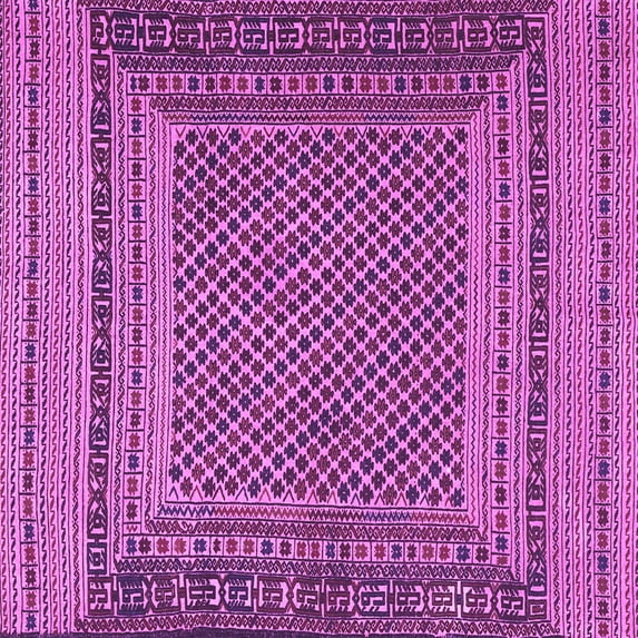 Ahgly Company Indoor Square Southwestern Purple Country Area Rugs, 8' Square