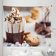 thumbnail image 1 of Chocolate Tapestry, Messy Cup with Hot Chocolate Whipped Cream Marshmallows Chocolate Chip Cookies, Fabric Wall Hanging Decor for Bedroom Living Room Dorm, 5 Sizes, Multicolor, by Ambesonne, 1 of 1