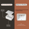 thumbnail image 5 of Los Flexi 20" x 15" White Rectangular Undermount vanity sink with Overflow, Space-Saving Bathroom Sink, 5 of 13