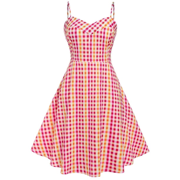 Vestido Campana Talla Extra Estampado Guinga Rosegal Vestidos casuales de talla grande