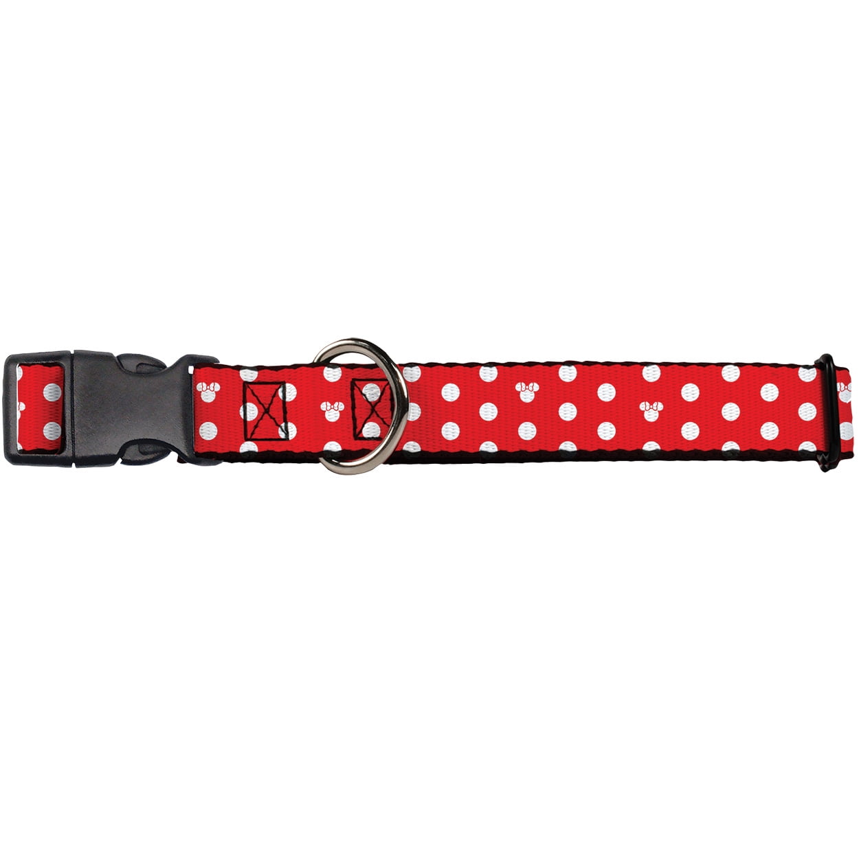 Disney Pet Collar, Dog Collar Plastic Buckle, Minnie Mouse Polka Dot