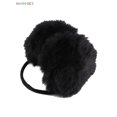 thumbnail image 2 of BadPiggies Womens Plush Ear Muffs Winter Ear Warmers, Soft & Warm Faux Fur Furry Fleece Earmuffs Ear Covers for Cold Weather (Black), 2 of 8