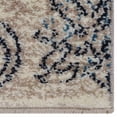 thumbnail image 3 of RUGSOTIC CARPETS MACHINE MADE HEATSET POLYPROPYLENE AREA RUGS - 4'x6', Rectangle Shape, Beige Blue Color, Contemporary Modern Design, High Pile Machine Made Area Rugs for Living Room (M00005), 3 of 5