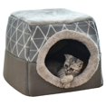 thumbnail image 1 of Greeniant Mascota perro gato nido cama almohadilla cachorro cálido cueva casa otoño invierno habitación cerrada carpa plegable estera para dormir Perchas para gatos Gris SG, 1 of 8