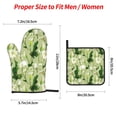 thumbnail image 3 of Oven Mitts and Pot Holders 4 Piece, Lotus Leaves Calla Lily Flowers High Heat Slip Resistant Oven Mitt and Trivets Set Kitchen Oven Glove Pot Holders for Cooking Baking Grilling, 3 of 7