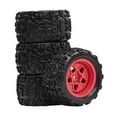 thumbnail image 5 of 4 Pack RC Crawler Tires RC Wheels and Tires Hubs Aggressive Tooth Pattern for 1:18 Scale Monster Truck Toys, 5 of 9
