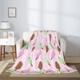 thumbnail image 2 of Throw Blanket for Couch Sofa and Bed, Popsicle printB Super Soft Plush Throw Blanket, Fuzzy Cuteness Comfy Warm Washable Flannel Blanket & Throws for All Season 60"x50", 2 of 5