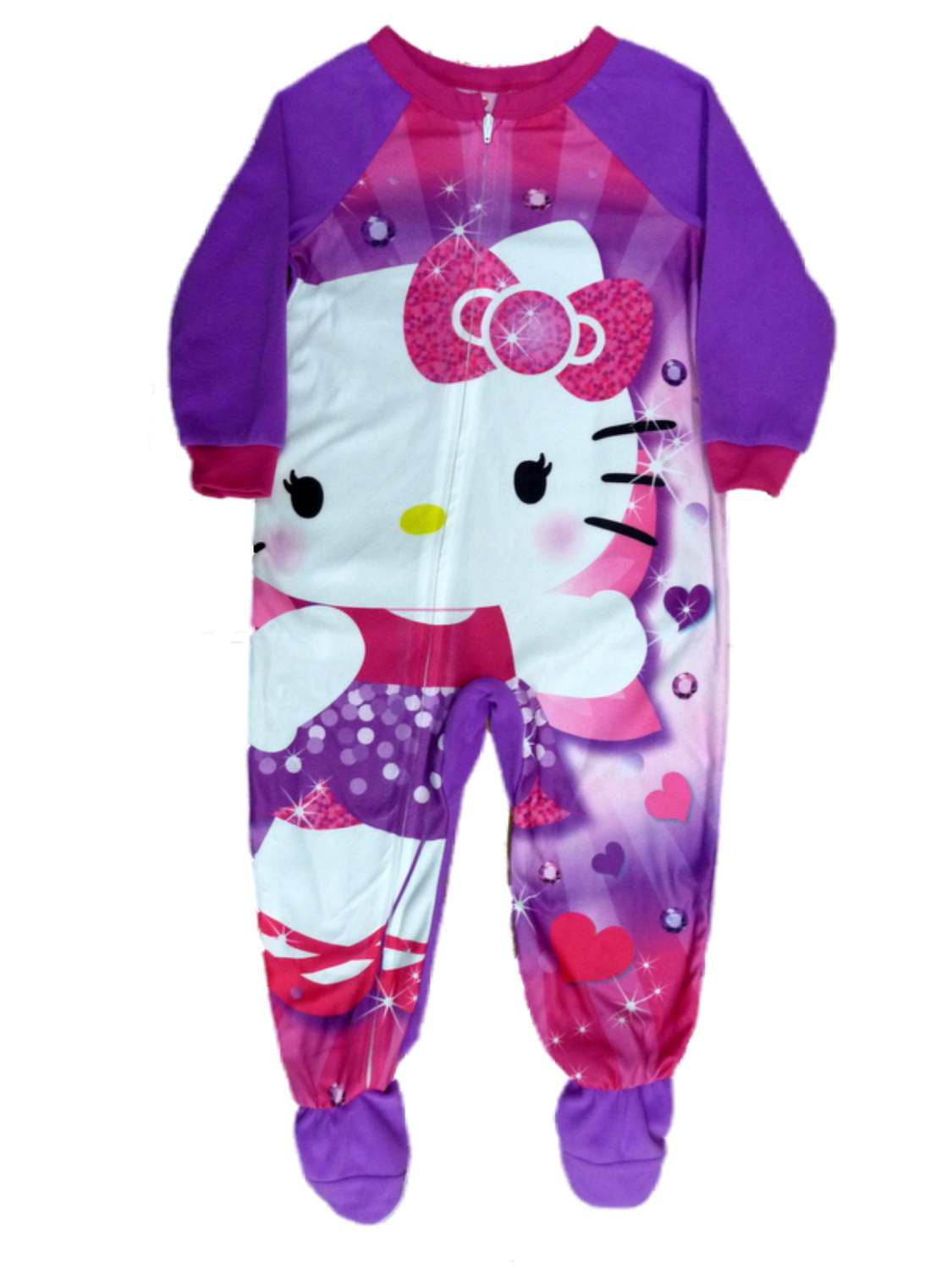Hello Kitty Girls Size 4 Red Fleece Footed Pajama Sleeper 